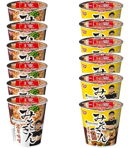 Amazon.co.jp: 【12個セット】新みそきん カップラーメン まとめ買い
